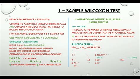 wilcoxon one sample test